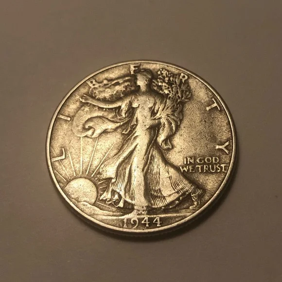 1944 Liberty Walking Half Dollar Silver Coin - Picture 2 of 5
